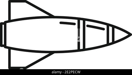 Missile ammunition icon, outline style Stock Vector