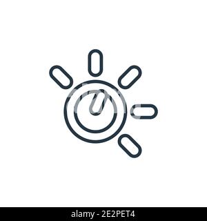 Dimmer outline vector icon. Thin line black dimmer icon, flat vector simple element illustration from editable electrian connections concept isolated Stock Vector