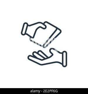 Corruption outline vector icon. Thin line black corruption icon, flat vector simple element illustration from editable ethics concept isolated on whit Stock Vector