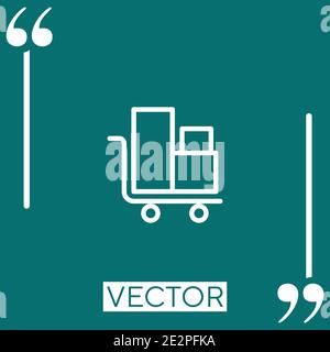 cart vector icon Linear icon. Editable stroke line Stock Vector
