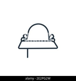 Pamela outline vector icon. Thin line black pamela icon, flat vector simple element illustration from editable clothes concept isolated on white backg Stock Vector