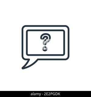 Unknown topic outline vector icon. Thin line black unknown topic icon, flat vector simple element illustration from editable education concept isolate Stock Vector