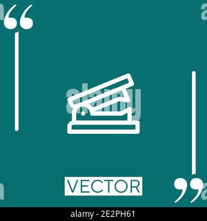 stapler remover vector icon Linear icon. Editable stroke line Stock Vector