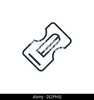 Sharpener outline vector icon. Thin line black sharpener icon, flat vector simple element illustration from editable education concept isolated stroke Stock Vector