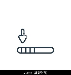 Window scrolling left outline vector icon. Thin line black window scrolling left icon, flat vector simple element illustration from editable education Stock Vector