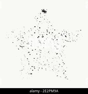 Star Distressed And Grainy Stock Vector