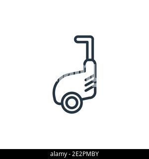 Hoverboard outline vector icon. Thin line black hoverboard icon, flat vector simple element illustration from editable electronic devices concept isol Stock Vector
