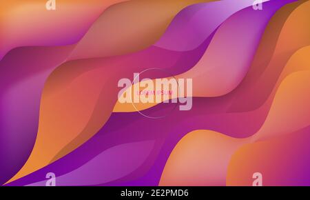 Abstract dynamic gradient element. Liquid flow background. Vector illustration design Stock Vector
