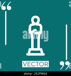 oscar vector icon Linear icon. Editable stroked line Stock Vector