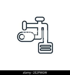 Adjustment system outline vector icon. Thin line black adjustment system icon, flat vector simple element illustration from editable construction conc Stock Vector