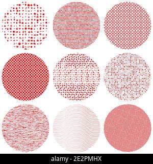 Set Texture Circle 00 Stock Vector