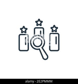 Competitive outline vector icon. Thin line black competitive icon, flat vector simple element illustration from editable ethics concept isolated on wh Stock Vector