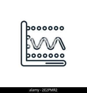 Sinusoid outline vector icon. Thin line black sinusoid icon, flat vector simple element illustration from editable education concept isolated on white Stock Vector