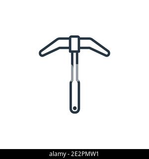 Gardening digger outline vector icon. Thin line black gardening digger icon, flat vector simple element illustration from editable tools concept isola Stock Vector