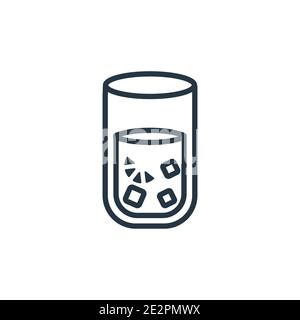 Ice tea outline vector icon. Thin line black ice tea icon, flat vector simple element illustration from editable drinks concept isolated stroke on whi Stock Vector