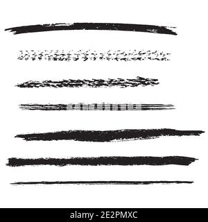 Distress Grunge Stroke Set Stock Vector