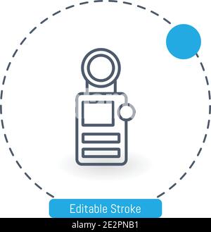 light meter vector icon editable stroke outline icons for web and mobile Stock Vector