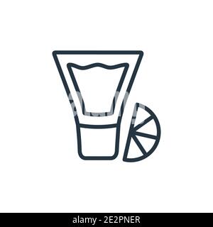 Pisco sour outline vector icon. Thin line black pisco sour icon, flat vector simple element illustration from editable drinks concept isolated on whit Stock Vector