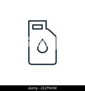 Gallon oil outline vector icon. Thin line black gallon oil icon, flat vector simple element illustration from editable tools concept isolated stroke o Stock Vector