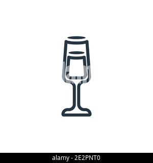 Pisco sour outline vector icon. Thin line black pisco sour icon, flat vector simple element illustration from editable drinks concept isolated stroke Stock Vector