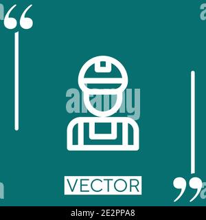 carpenter vector icon Linear icon. Editable stroked line Stock Vector