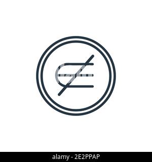 Is not an element of outline vector icon. Thin line black is not an element of icon, flat vector simple element illustration from editable education c Stock Vector