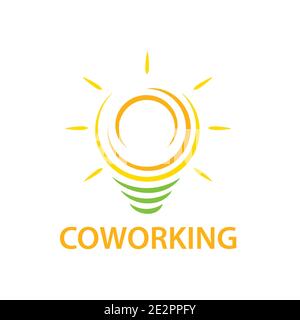 Vector logo coworking and workspace Stock Vector