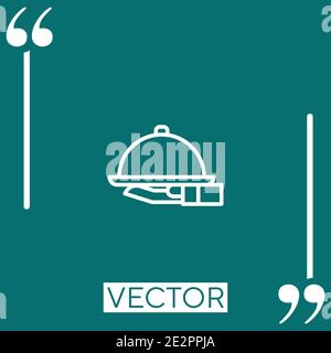 room service vector icon Linear icon. Editable stroke line Stock Vector