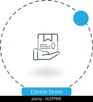 box vector icon editable stroke outline icons for web and mobile Stock Vector