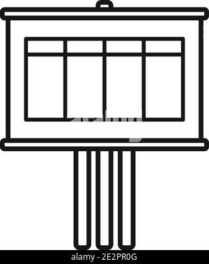 Billboard estimator icon, outline style Stock Vector