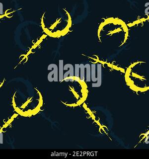 Moon symbol seamless dark background Stock Vector