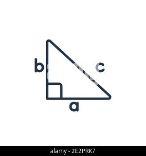 Trigonometry outline vector icon. Thin line black trigonometry icon, flat vector simple element illustration from editable e learning and education co Stock Vector