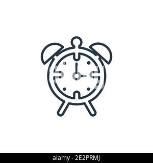 Wake up outline vector icon. Thin line black wake up icon, flat vector simple element illustration from editable education concept isolated on white b Stock Vector