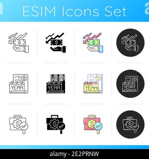 Accounting icons set Stock Vector