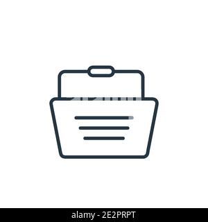 Shopping basket outline vector icon. Thin line black shopping basket icon, flat vector simple element illustration from editable ecommerce concept iso Stock Vector