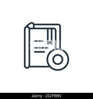 Book with dvd outline vector icon. Thin line black book with dvd icon, flat vector simple element illustration from editable commerce concept isolated Stock Vector