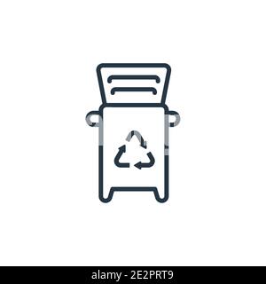 Wiping Trash Can Isolated Icon. Simple Element Illustration from