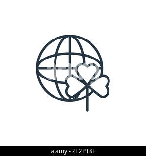 Ecology outline vector icon. Thin line black ecology icon, flat vector simple element illustration from editable ecology concept isolated stroke on wh Stock Vector
