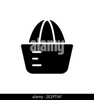 Lemon squeezer vector glyph icon. Kitchen appliance. Graph symbol for cooking web site design, logo, app, UI Stock Vector