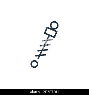 Suspension outline vector icon. Thin line black suspension icon, flat vector simple element illustration from editable cleaning concept isolated on wh Stock Vector