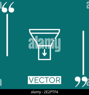 funnel vector icon Linear icon. Editable stroked line Stock Vector
