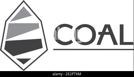 Vector logo of the manufacture and sale of coal Stock Vector