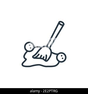 Wiping swipe for floors outline vector icon. Thin line black wiping swipe for floors icon, flat vector simple element illustration from editable clean Stock Vector