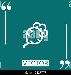 beet vector icon Linear icon. Editable stroke line Stock Vector