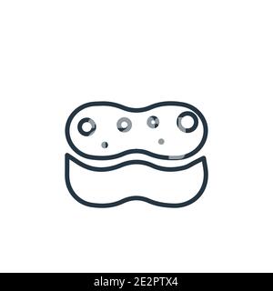 Sponges outline vector icon. Thin line black sponges icon, flat vector simple element illustration from editable cleaning concept isolated on white ba Stock Vector