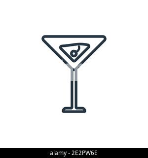 Manhattan drink outline vector icon. Thin line black manhattan drink icon, flat vector simple element illustration from editable drinks concept isolat Stock Vector