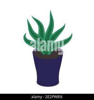 Houseplant in the pot vector illustration Stock Vector