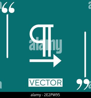paragraph vector icon Linear icon. Editable stroke line Stock Vector