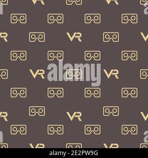 Seamless Vector Pattern. VR Logos Stock Vector