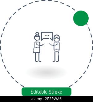 sympathy vector icon editable stroke outline icons for web and mobile Stock Vector